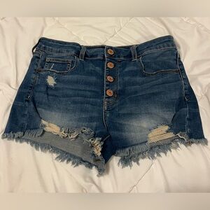 American Eagle Super Stretch Hi-Rise Shortie Jean Shorts - Size 12